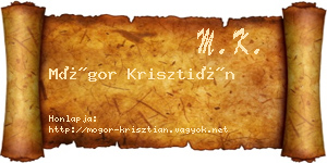 Mógor Krisztián névjegykártya