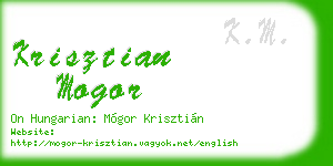 krisztian mogor business card